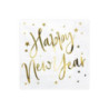 20 GUARDANAPOS 33CM HAPPY NEW YEAR BRANCO