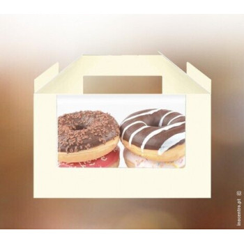 Caixa 2 cupcakes com pega com janela 22x12x10