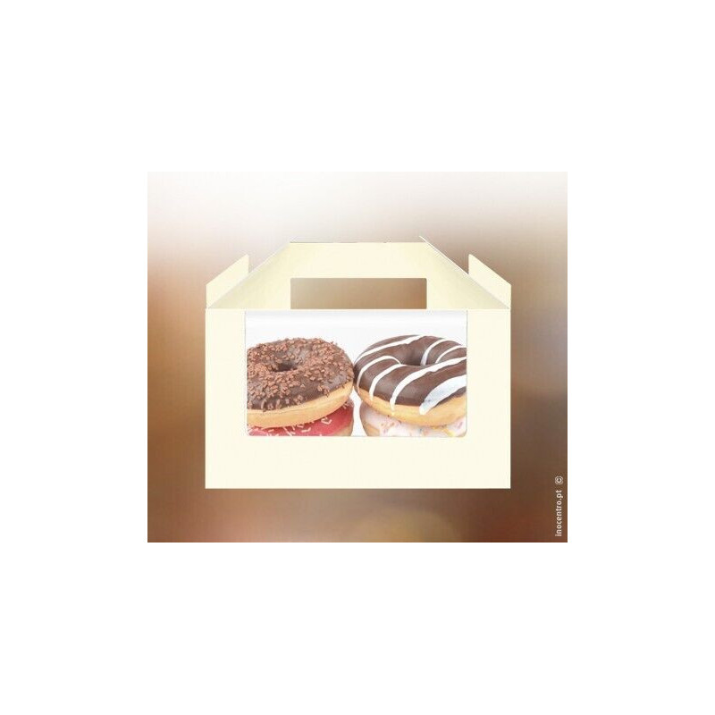 Caixa 2 cupcakes com pega com janela 22x12x10