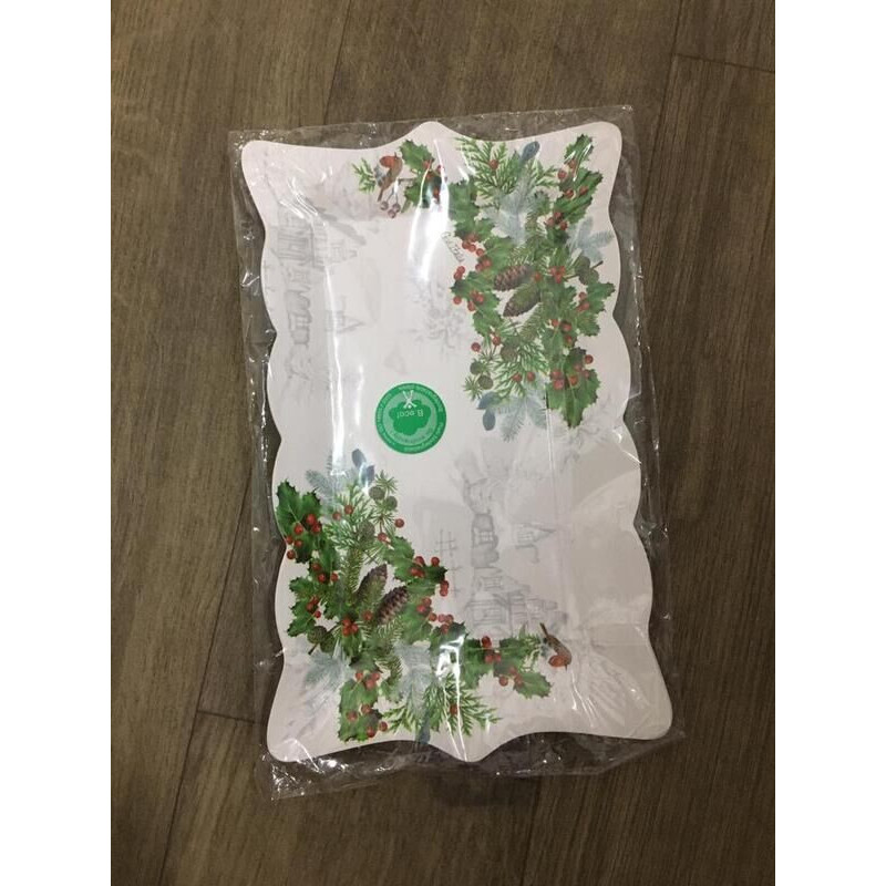 Travessa rectangular winter holidays 30x18cm , pack 4