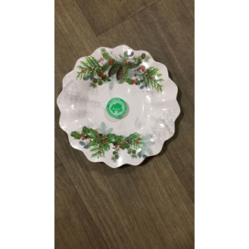 Pratos em papel redondo , winter holidays , 21cm pack 8