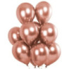 5 balões oro rosa 12" - 35 cm -Globest