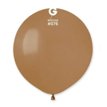 5 Balões  latex 19" - 48cm Mocha - Gemar