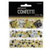 Confettis Happy New Year , preto , dourado , prateado