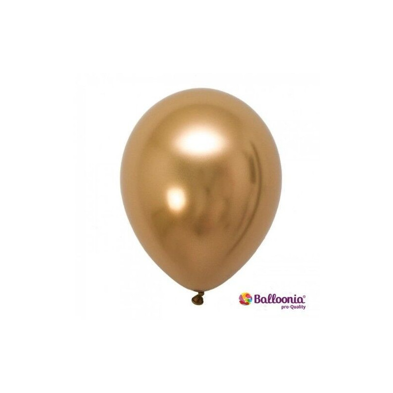 5 balões 12" - 30cm dourado brilhante - Balloonia