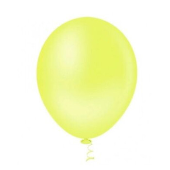5 Balões Amarelo Fluorescente, diam 30 cm - 12” Globest