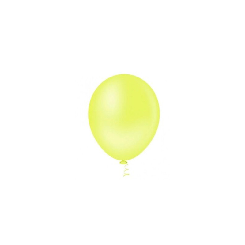 5 Balões Amarelo Fluorescente, diam 30 cm - 12” Globest