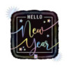 Balão rainbow Hello new year 18" / 46cm
