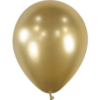 10 Balões Ouro Brilhante  13cm , 5 polegadas