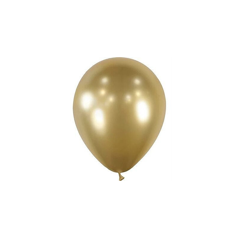 10 Balões Ouro Brilhante  13cm , 5 polegadas