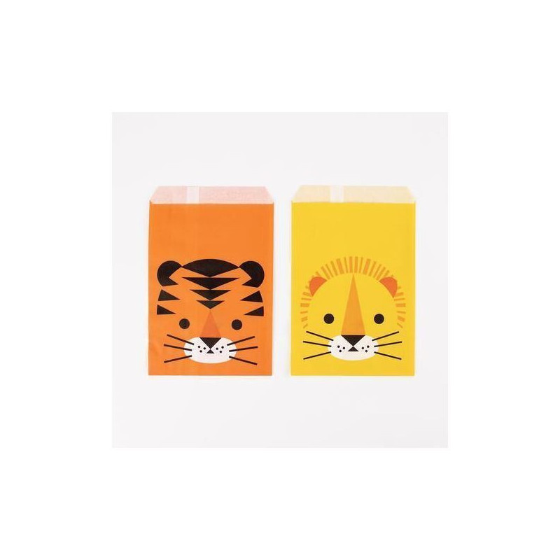 10 Sacos de papel mini felinos