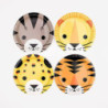 Conjunto de 8 pratos mini felinos , 19cm