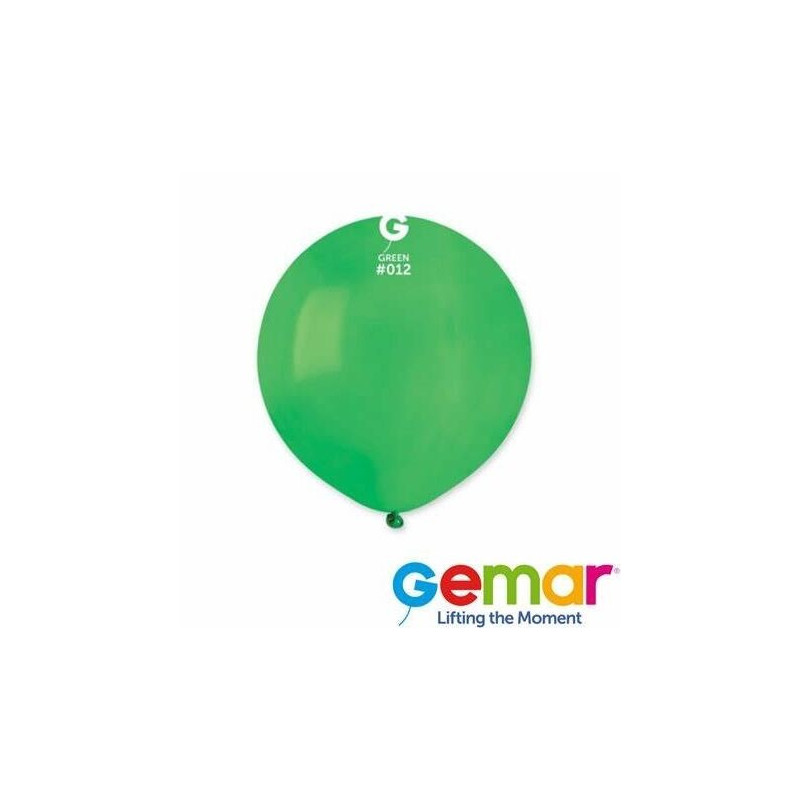 5 balões latex Gemar 30 cm - 12” green
