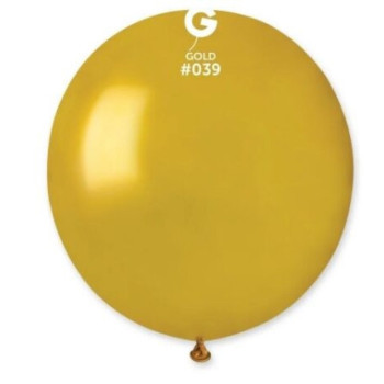 5 Balões Latex Gemar 48cm - 19"- Dorato