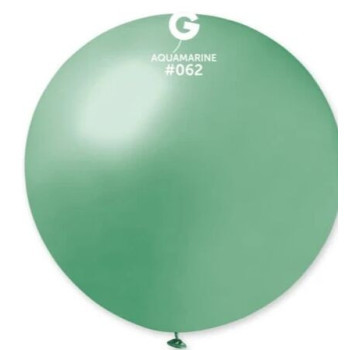 5 Balões Latex Gemar 28cm - 11" Aquamarine