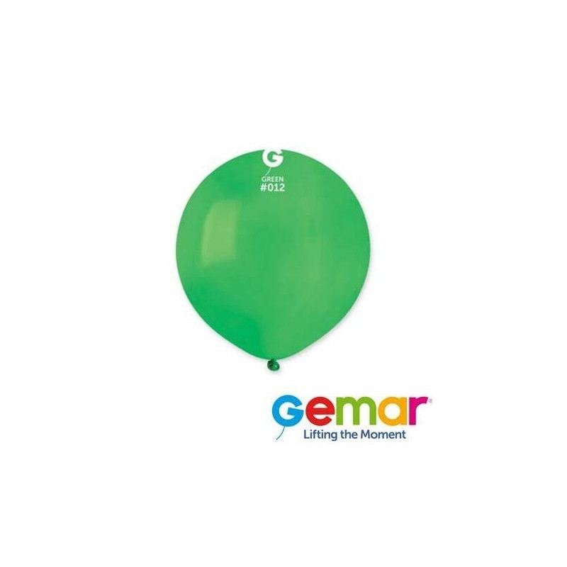 5 Balões Latex Gemar 48cm - 19" Green
