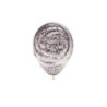 5 Balões Latex sempertex 12" - Graffiti Marble crystal clear
