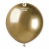5 Balões latex gemar 48cm-19" Shiny Gold