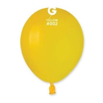 5 Baloes Latex Gemar 30cm- 12" - Yellow