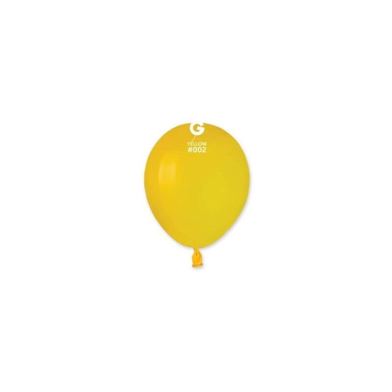 5 Baloes Latex Gemar 30cm- 12" - Yellow