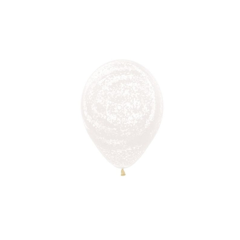 5 Balões latex sempertex 12" crystal clear - Graffiti Frosty