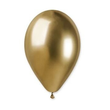 5 Balões latex Gemar 33cm - 13" - Shiny Gold