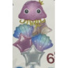 Kit 6 balões foil tema mar