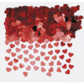 Confettis corações vermelhos 14g