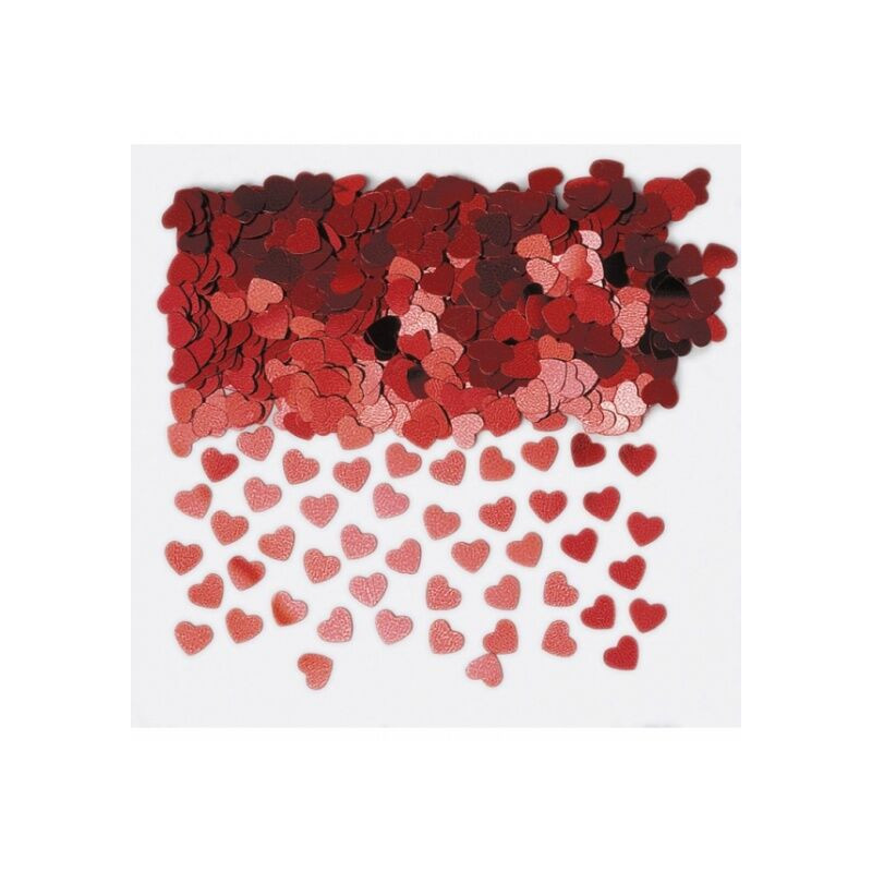 Confettis corações vermelhos 14g