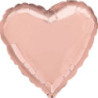 Balão foil coração rose gold 18 polegadas