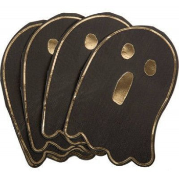 16 guardanapos fantasma preto
