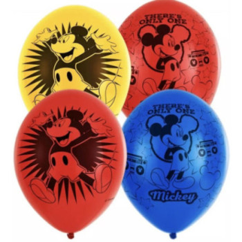 6 balões latex 11" - Mickey