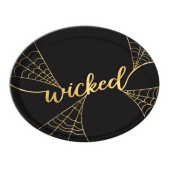 Prato 35,5cm Preto Halloween