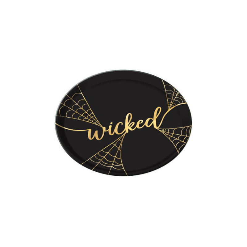 Prato 35,5cm Preto Halloween