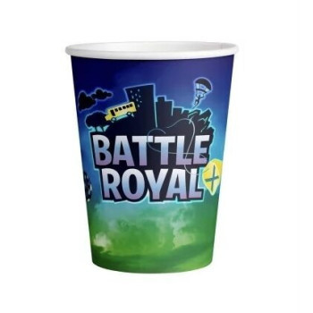 8 copos papel 250 ml Battle royal