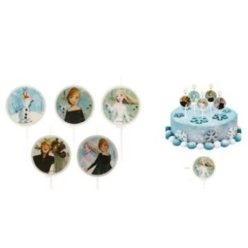 Conj. 5 velas Frozen