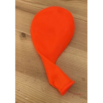 5 Balões latex globest 12” - 30cm Laranja  Fluorescente