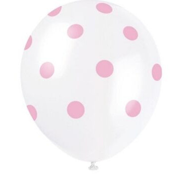 5 balões latex qualatex 11” brancos bolas rosa