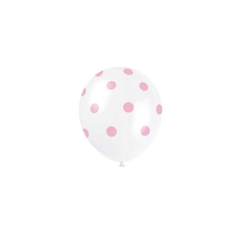 5 balões latex qualatex 11” brancos bolas rosa