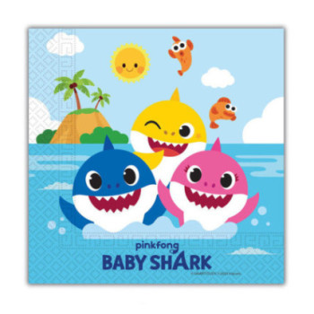 20 Guardanapos 33x33cm Baby Shark