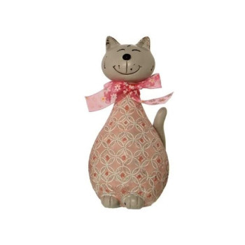 Figura Resina , Gato com Laço