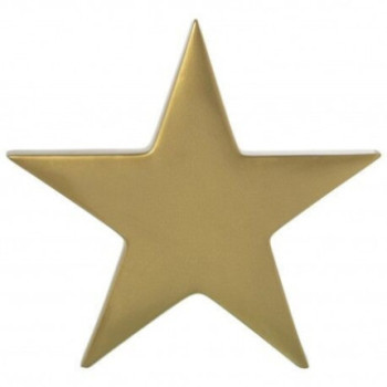 Estrela em cerâmica , ouro , 9cm
