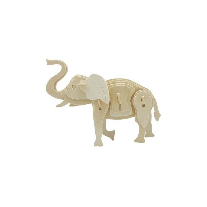 Puzzle de Madeira , Elefante 3D , 27peças
