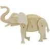 Puzzle de Madeira , Elefante 3D , 27peças
