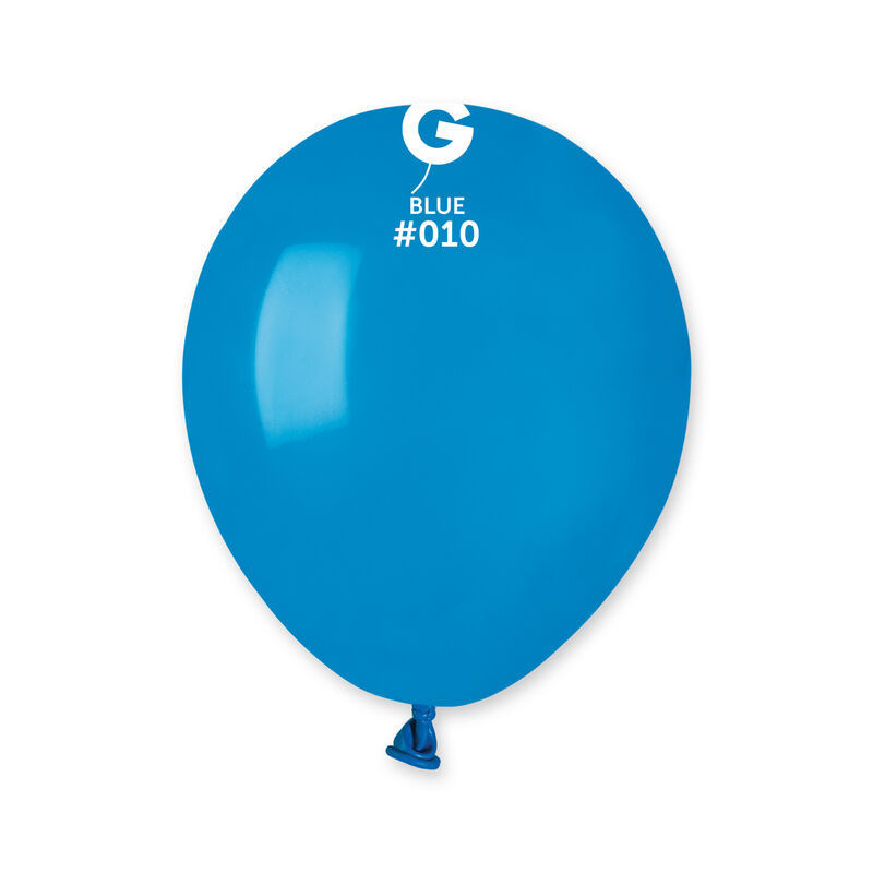 100 Balões Latex Gemar - 5" , 13cm , Blue