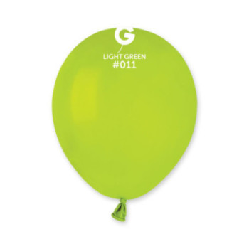 100 Balões Latex Gemar - 5" , 13cm ,  Light Green