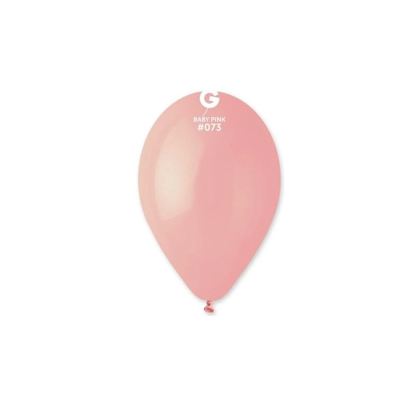 5 Balões latex gemar 12" - 30cm - Baby pink