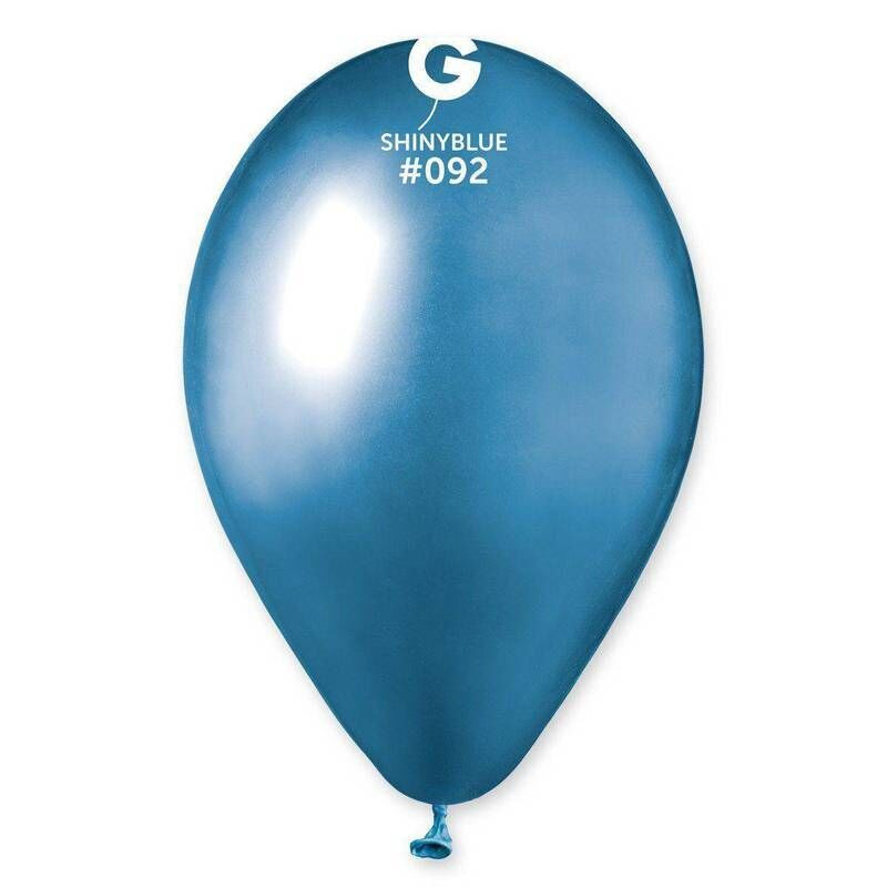 50 Balões latex gemar 13" -33cm - Shiny Blue