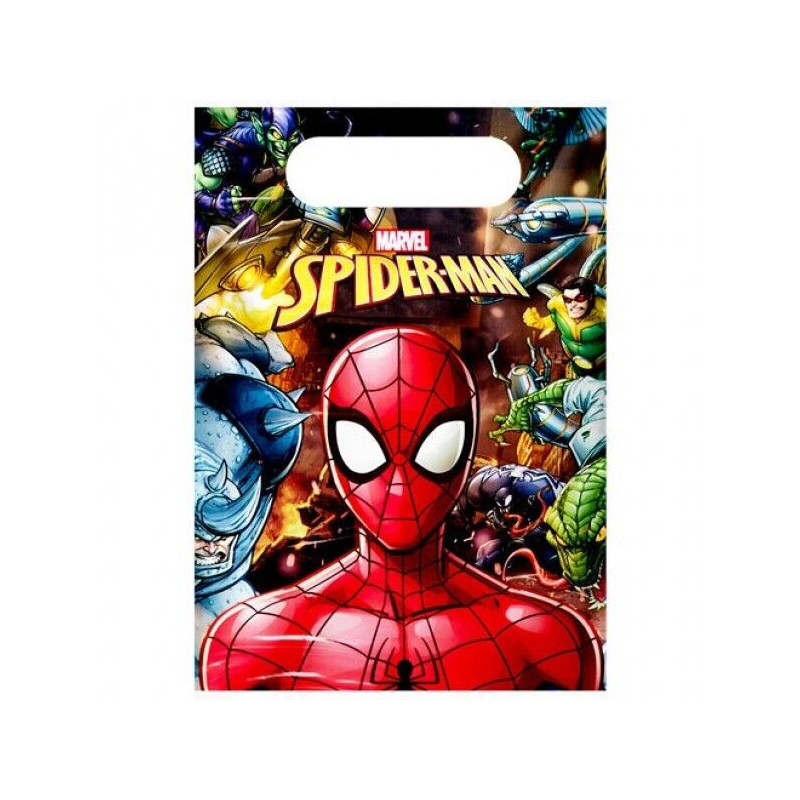 6 sacos de lembranças Homem Aranha