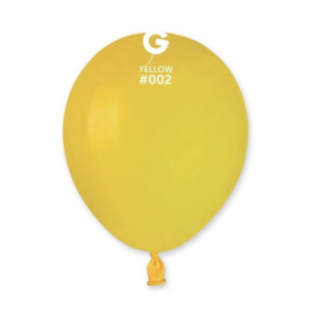 10 Balões latex Gemar 5" - 13cm - Yellow